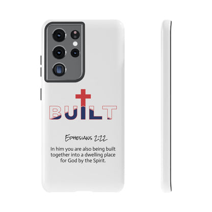 Built Cross Logo with Ephesians 2:22 Scripture Phone Case