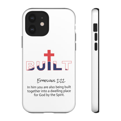 Built Cross Logo with Ephesians 2:22 Scripture Phone Case