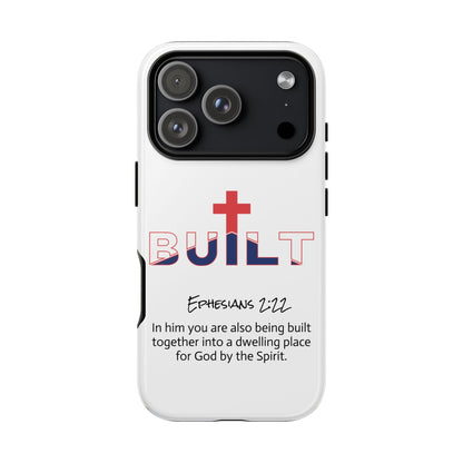 Built Cross Logo with Ephesians 2:22 Scripture Phone Case