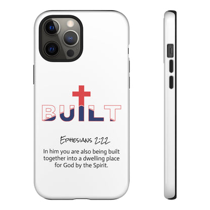 Built Cross Logo with Ephesians 2:22 Scripture Phone Case
