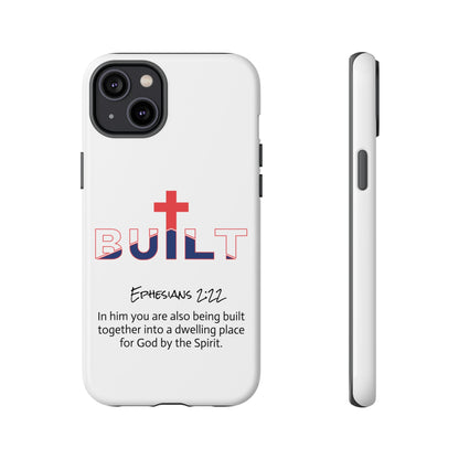 Built Cross Logo with Ephesians 2:22 Scripture Phone Case