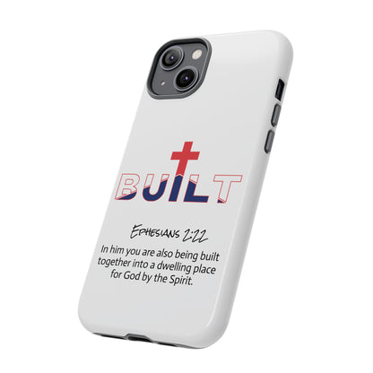 Built Cross Logo with Ephesians 2:22 Scripture Phone Case